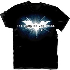 Batman: The Dark Knight Rises Cracked Bat Logo T-shirt -DC Comics Superheros Tee