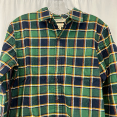 Goodthreads Mens Button-Up Shirt Multicolor Plaid Long Sleeve Pockets XS New