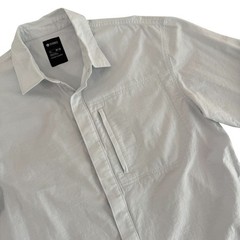 Stance Medium Light Blue Long Sleeve Button Snap Zip Pocket Men’s Shirt