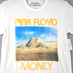 LUCKY BRAND PINK FLOYD Shirt Mens SMALL WHITE MONEY CASUAL MUSIC ROCK NWT
