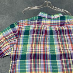 Lands’ End Traditional Fit Dress Shirt Mens XL 17-17.5 Multicolor Madras Plaid