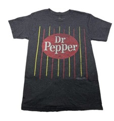 Vintage Dr Pepper Candy Stripe Soda T Shirt Distressed Tee Small Retro Classic!!
