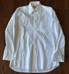 Vtg Gitman Bros Shirt 15-34 Button Down USA Made Solid White Snap Tab Collar