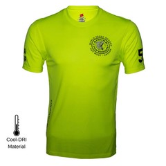 Official World Speed Record Apache Star Tee | Cotton/Performance | Safety Green