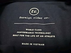 Foreign Rider Co. World Class Performance Athletic Navy Blue Polo Shirt SZ 3