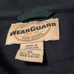 WearGuard For Work Mens Polo Shirt Black Size XL 100% Cotton Style 3480 Collar