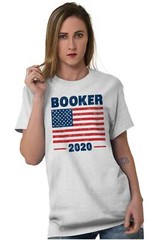 Election American Campaign Booker 2020 Gift Adult Short Sleeve Crewneck Tee