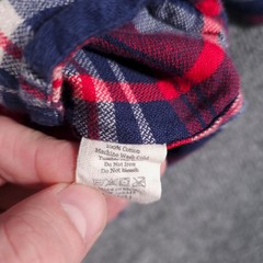Normal Brand Flannel Button Down Shirt Blue Red Plaid Men’s Size Medium