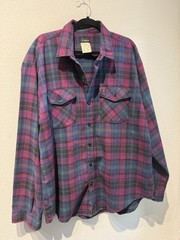 Codet Button Up Wool Multi Color Pockets Long Sleeve Heavyweight Mens Size XL