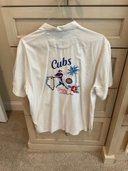 Men’s Tommy Bahama Size L Wrigley Field Ivory Silk Shirt