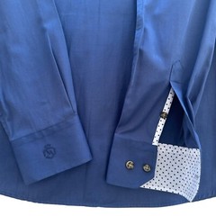 Marco Alexander Double Collar Button Down Shirt Men’s UK Size M Contrasting Trim