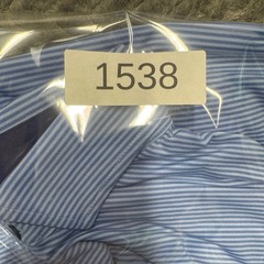 Greyson Blue White Micro Stripe Performance Golf Polo Shirt Size Large (1538)
