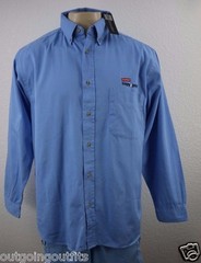 NEW Blue Generation Staples Copy&Print Embroidered Men’s Long Sleeve Shirt Sz L