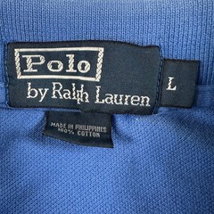 Polo Ralph Lauren Mens Blue Pique Cotton Short Sleeve Polo Shirt Orange Pony L