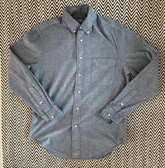 Gitman Vintage blue chambray button down long sleeve shirt S