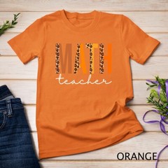 Math Teacher leopard Squad Cute Fall Autumn Thanksgiving Unisex T-shirt
