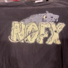 Vintage NOFX T-shirt RARE Tour Shirt 2002 rat Large Black Punk Tee warped