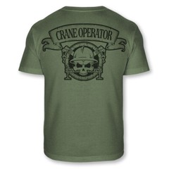 Crane Operator Skull Crossbones T-Shirt – Overhead Crane Athletic Shirt – A115