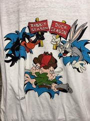 Vintage 1993 Looney Tunes Glow In The Dark T Shirt Bugs Bunny Daffy Deadstock