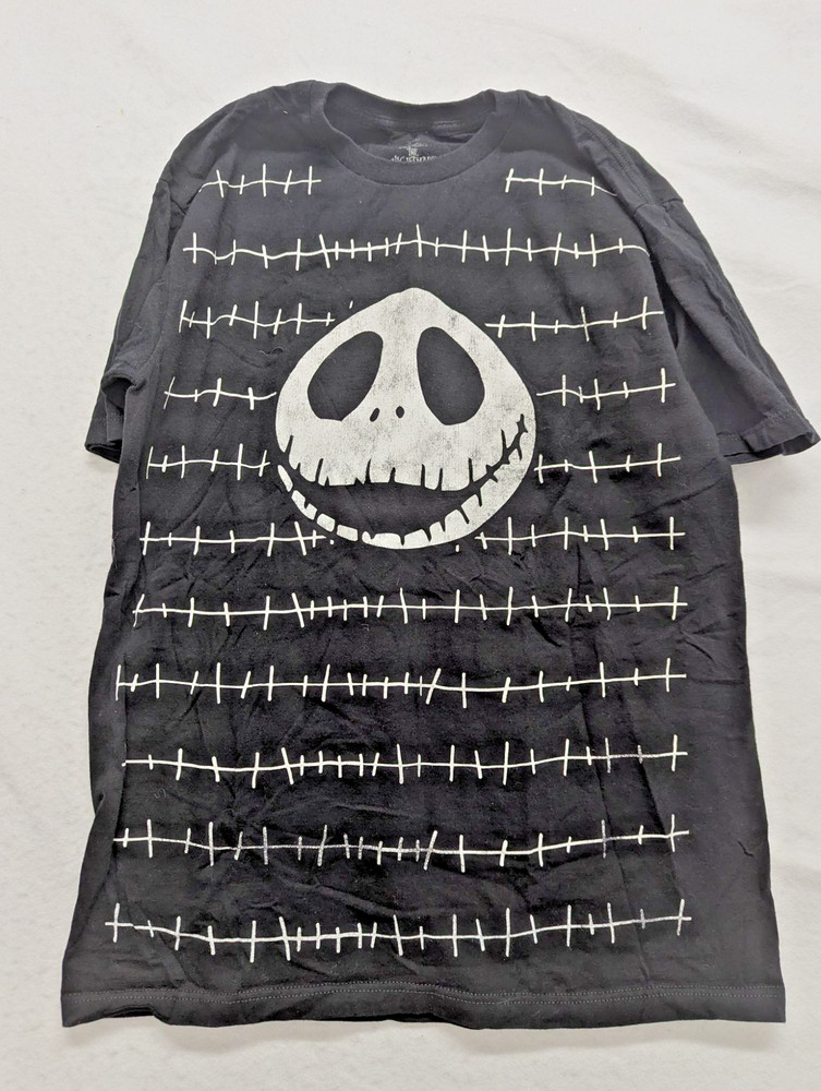 Tim Burtons The Nightmare Before Christmas Jack Skellington Graphic T-Shirt Blac