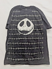Tim Burtons The Nightmare Before Christmas Jack Skellington Graphic T-Shirt Blac