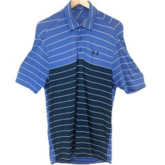 Under Armour Polo Shirt Loose Heatgear Men Small Blue Stripe Active Golf Travel