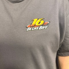 “Be Like Biff” Greg Biffle #16 Graphic T-Shirt gray 2XL