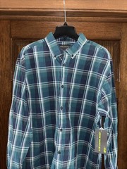 NWT John Bartlett Long Sleeve Button Down Shirt Plaid Men’s Size L NEW $49.50