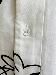 Authentic Louis Vuitton Cartoon Alien Graphic Button Down Shirt and Tie Size L