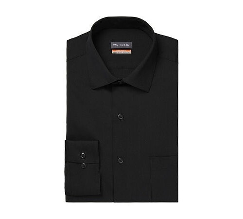 Van Heusen Stain Shield Regular Fit Dress Shirt Black Size 15/15.5 x 34/35 $55