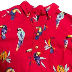 Chubbies The Nutter Men’s Size Medium Red Parrot Short Sleeve Aloha Shirt USA
