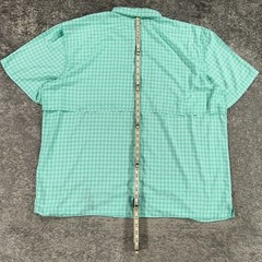 Magellan Fishing Shirt Mens 3XL Green Check Plaid Relaxed Wicking Aransas Pass
