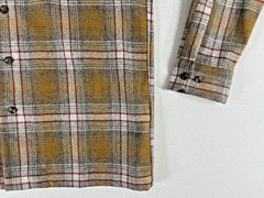 Pendleton Original BOARD Shirt Men’s (L) Desert Brown w/ Red Stripe Flannel