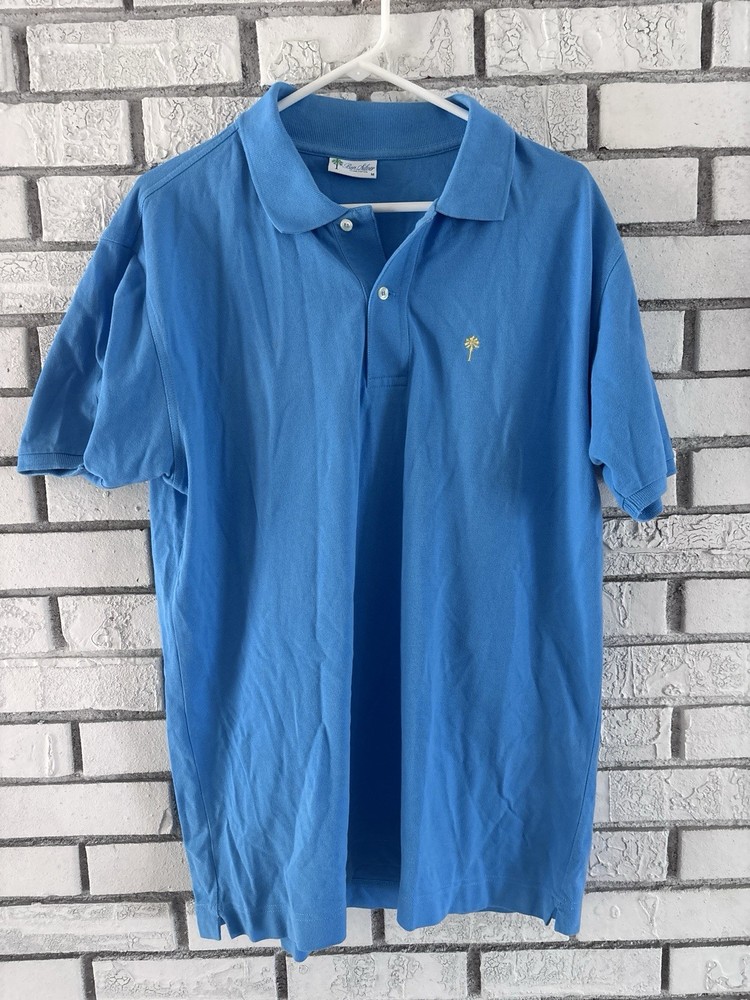 Ben Silver Men’s Blue Solid Collared Short Sleeve Knit Polo Shirt Size M