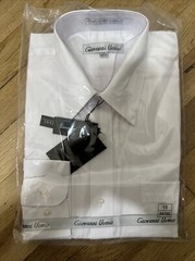 Giovanni Uomo White Men’s Dress Shirt Wrinkle Resistant Size 34 – 35 (15) NEW