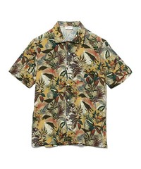 (ASK availability first) Exclusive Guy Rover Botanical Print Open Collar Shirt n