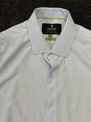Tom Baine Performance Collection Light Blue Slim Fit Button Down Shirt Size XXL