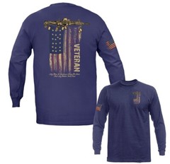 US Army Military Veteran US Flag American Pride Long Sleeve