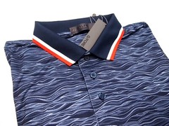 G/FORE Performance Fabric Free Form Stripe Slim Fit Golf Shirt NWT XL $120