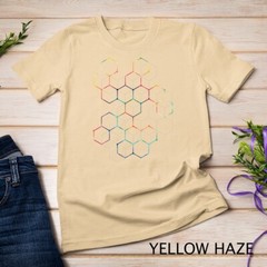 Tie Dye Hexagon Pattern Mathematics Science Graphic Design Light Unisex T-shirt