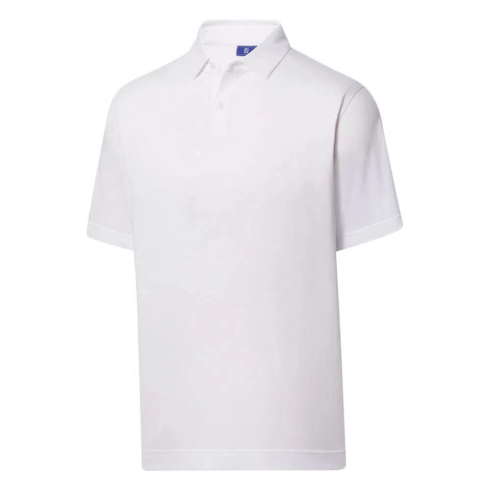 FootJoy Men White Drirelease Solid Jersey Collar Athletic Golf Polo S M L XL 2XL