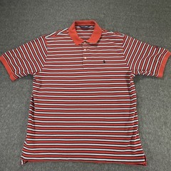 Polo Golf Ralph Lauren XL Orange Stripe Pima Cotton Polo Rio Grande Club Logo