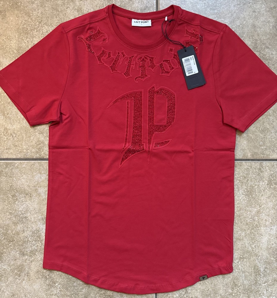 Left Point Red Shirt Rhinestone Size Small High Quality New FAST SHIPPING
