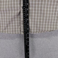 Claiborne Shirt Mens 2XL XXL Slim Fit Stretch Pocket Button Plaid Short Sleeve