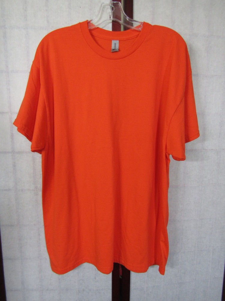 NIB Gildan Dry Blend Orange Basic Crew Neck Short Sleeve T-Shirt Men’s Size XL