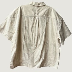 Original Use Short Sleeve Button Down Utility Shirt Mens Large Cream NWT