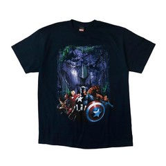 Vintage 2011 Marvel Mad Engine Superhero Graphic T-Shirt Size L