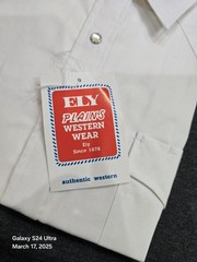 Ely Plains Big Man Solid White Pearl Snap Western Shirt L/S Big Man’s 19x35x36