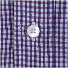 Gustin Purple Gingham Cotton Button Down Shirt Large USA Made Classic Fit