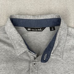 Travis Mathew Polo Shirt Mens M Golf 2-Tone Pique Pima Cotton Pocket Performance